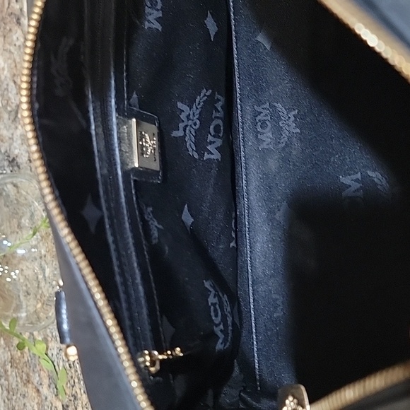 MCM EUC Leather Studded Small Heritage Boston Bag - Picture 8 of 11